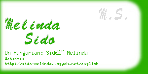 melinda sido business card